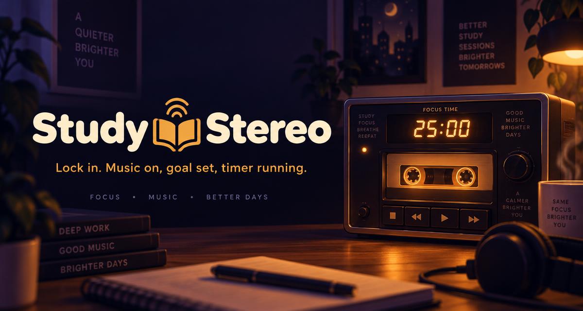 I built a free focus room for interview prep and studying, with original lo-fi music built in